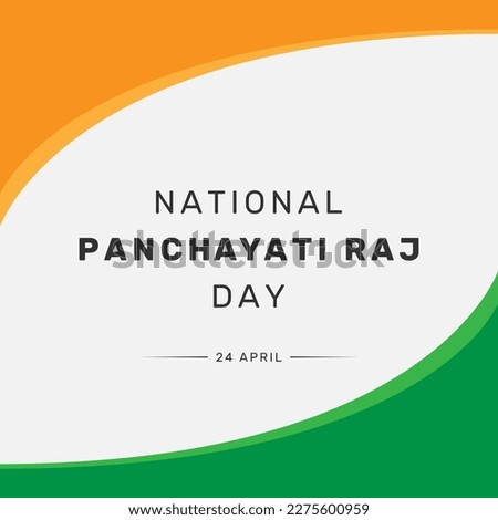 Vector illustration of National Panchayati Raj Day Royalty-Free Stock Photo #2275600959