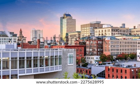 Worcester, Massachusetts, USA Skyline at twilight. Royalty-Free Stock Photo #2275628995