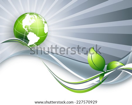 abstract environmental vector background with globe. Eps10