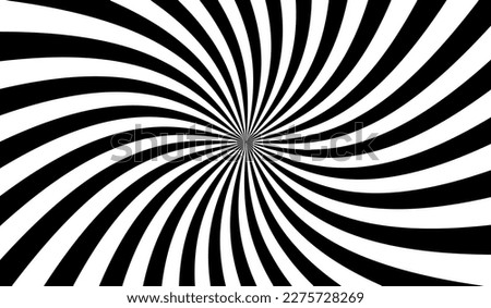 Ray twist light. Black strips isolated on white background. Radial waves line. Pattern curved. Comic spinning. Effect curves rays. Abstract concentration stripe. Cartoons style. Vector illustration Royalty-Free Stock Photo #2275728269