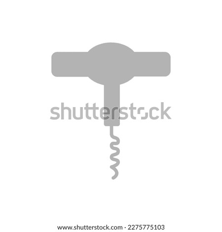 corkscrew icon on a white background, vector illustration