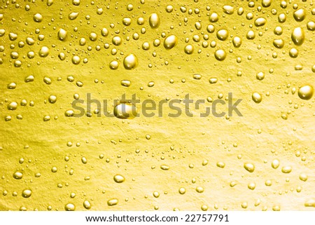 golden water drops for background