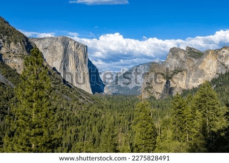 The view of the Yosemite Valley from the tunnel entrance to the Valley. Yosemite National Park, California Royalty-Free Stock Photo #2275828491