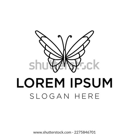 butterfly logo vector illustration isolated on white background