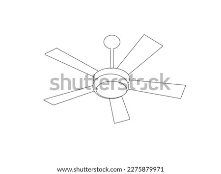  Ceiling fan vector image. fan isolated on white background. fan vector design and clip art. 