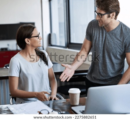Hi, Im...an attractive young businesswoman meeting a new colleague. Royalty-Free Stock Photo #2275882651