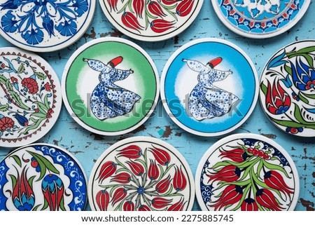 Sufi Whirling Dervish Tile, Uskudar Istanbul, Turkiye Royalty-Free Stock Photo #2275885745