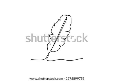 vector illustration single continuous line banana leaf