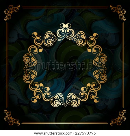 Elegant vintage frame with floral pattern