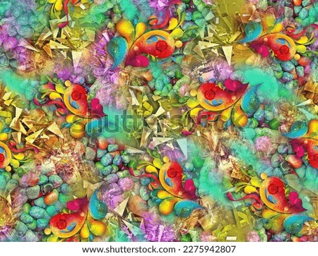 Abstract Seamless Pattern With Abstract MultiBackground And textures For Textile Designs