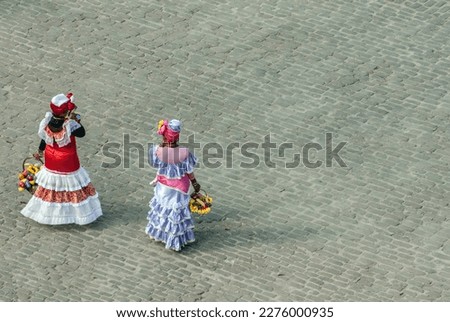 Traditional dress woman in Cuba