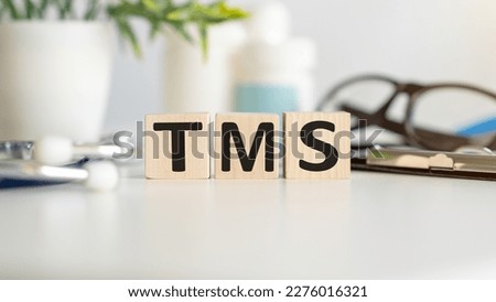 Wooden cubes with the the acronym TRM transportation management system.