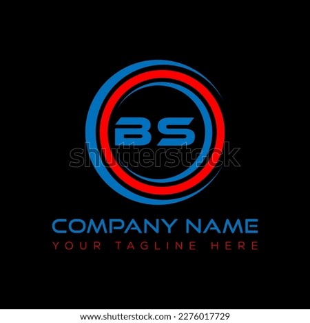 BS letter logo creative design. BS unique design.
