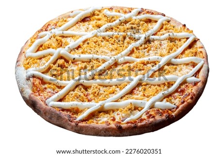 Cheese, Catupiry and chicken pizza