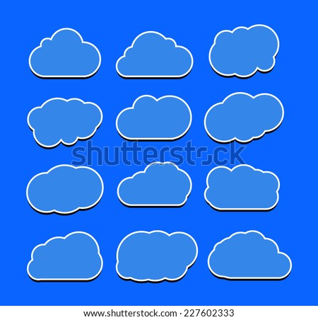 Vector illustration of clouds collection. Vector illustration EPS 10