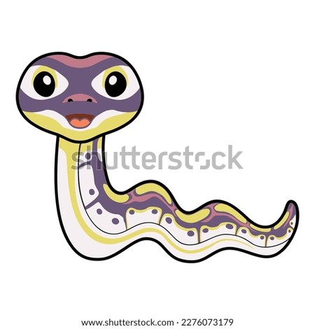 Cute banana pastel ball python cartoon
