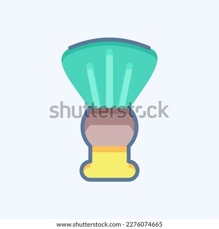 Icon Shaving Brush. related to Barbershop symbol. Beauty Saloon. simple illustration