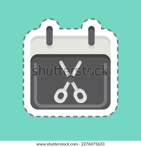 Icon Appointment. related to Barbershop symbol. Beauty Saloon. simple illustration