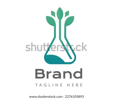 Laboratory logo icon design template elements. Eco lab logotype. Usable for Branding and Business Logos. Royalty-Free Stock Photo #2276105893