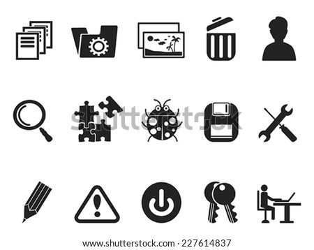 Software and IT program Developers icon set