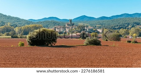 Spanish landscape and village in countryside