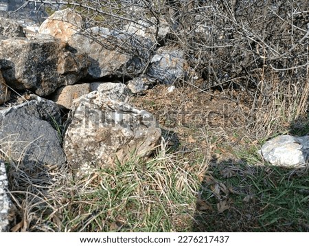 rock stones boulder piles and broken rubble vector isolated set wall building and construction debris old stonw wall
