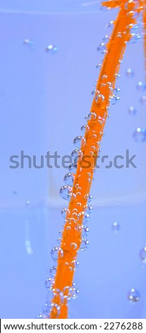 Stick in water with bubbles. more in portfolio