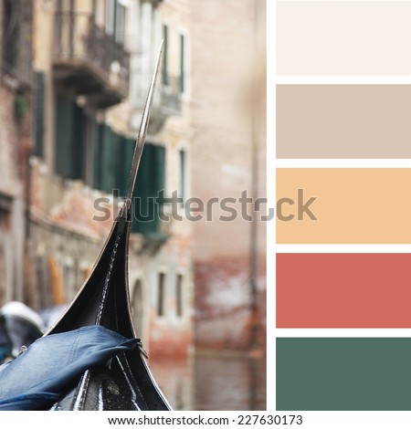 A view from gondola .  color palette swatches. 