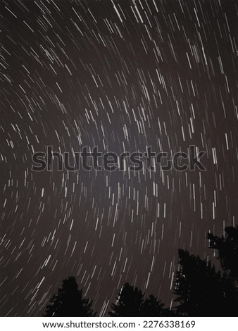 Stars photo taken with 15 min delay. Earth rotation 