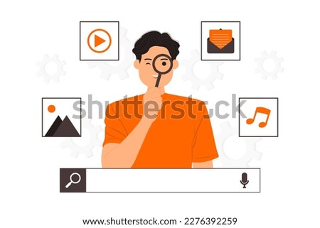 Concept illustration of internet browsing Royalty-Free Stock Photo #2276392259