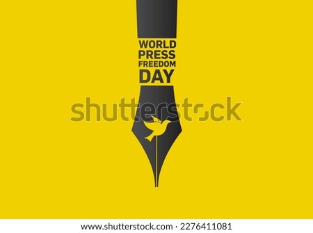 World press freedom day concept vector illustration. World Press Freedom Day or World Press Day to raise awareness of the importance of freedom of the press. End Impunity for Crimes against Journalism Royalty-Free Stock Photo #2276411081