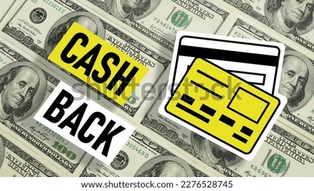 Cash back is shown using a text and picture of card. Cashback
