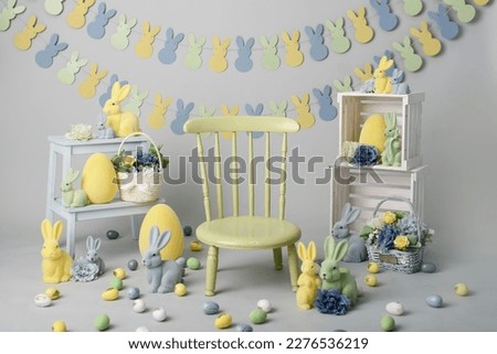 Easter background for a photo shoot. Easter photo session. Easter mini-session. Background for newborn
