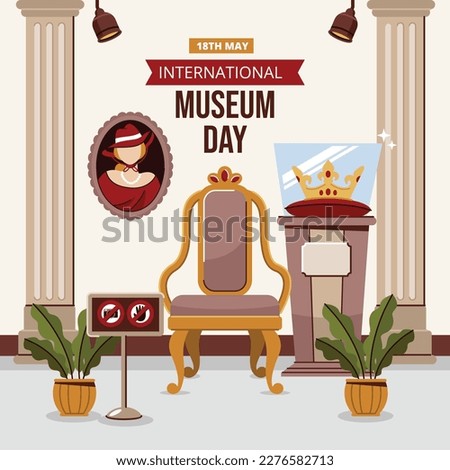 international museum day. Vector illustration design. 18 May.