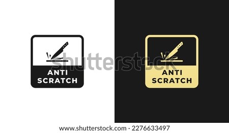 Best anti scratch label vector or anti scratch seals vector isolated in flat style. anti scratch label vector for product. Elegant anti scratch mark vector for product packaging. Royalty-Free Stock Photo #2276633497