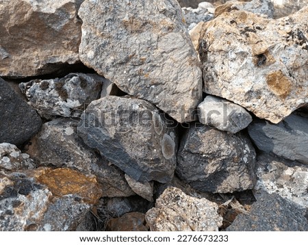 rock stones boulder piles and broken rubble vector isolated set wall building and construction debris old stonw wall