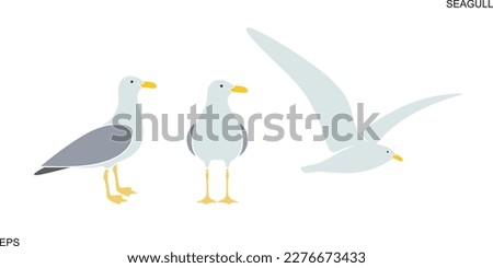 Seagull logo. Isolated seagull on white background. Bird Royalty-Free Stock Photo #2276673433