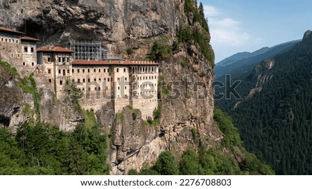 View of Sumela Monastery in Trabzon Province of Turkey. Royalty-Free Stock Photo #2276708803