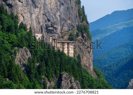 View of Sumela Monastery in Trabzon Province of Turkey. Royalty-Free Stock Photo #2276708821