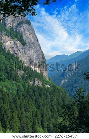 View of Sumela Monastery in Trabzon Province of Turkey. Royalty-Free Stock Photo #2276715439