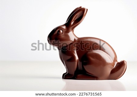 chocolate bunny on a white background Royalty-Free Stock Photo #2276731565