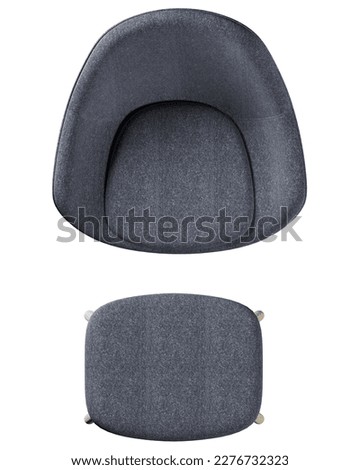 Top view of Armchair with Ottoman Royalty-Free Stock Photo #2276732323