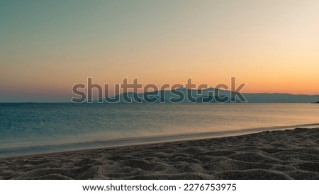 Sunset over Naxos Island, Greece, Europe