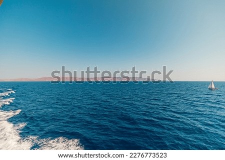 Small yacht near Naxos Island, Greece, Europe