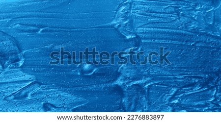 Sample of blue glitter gel with small particles, full frame Royalty-Free Stock Photo #2276883897
