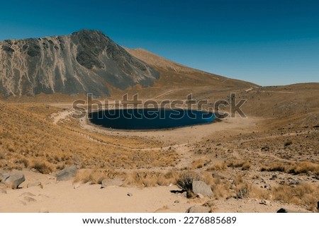 View inside of Volcano Nevado de Toluca National park with lakes inside the crater. landscape near of Mexico City . High quality photo Royalty-Free Stock Photo #2276885689