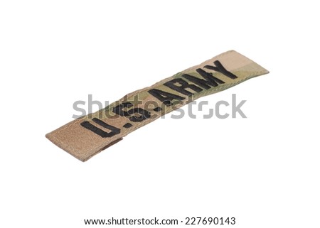 US ARMY uniform badge isolated on white background