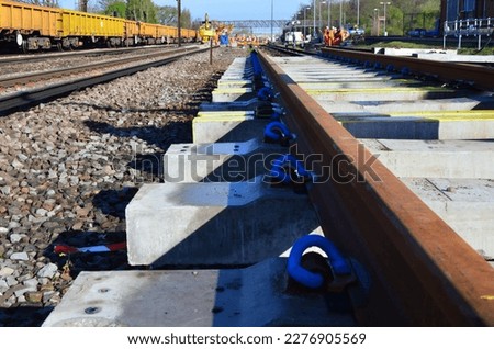 UK Railway Track Engineering Works Royalty-Free Stock Photo #2276905569