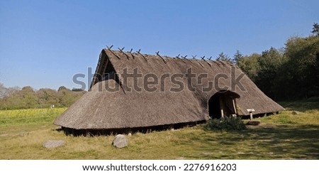 An ancient farming building of the iron age in the netherlands from different prespective