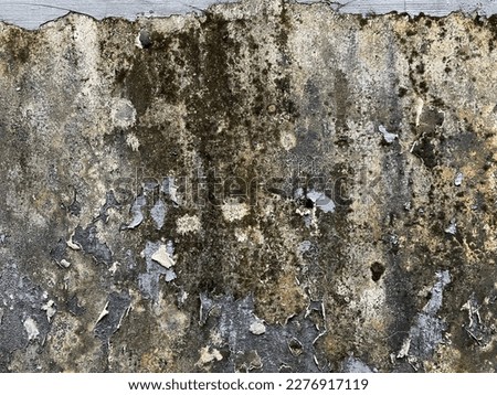 dirty and mossy concrete wall with 3D rendering texture